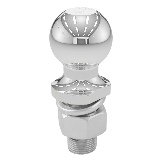 CURT 2 inch trailer hitch ball with chrome finish, 6000 lbs capacity