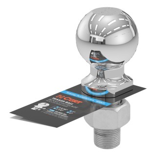 CURT 2-5/16 Inch Trailer Ball for Heavy-Duty Towing CURT 2-5/16" trailer ball, chrome finish, 10,000 lbs capacity, for heavy-duty towing.