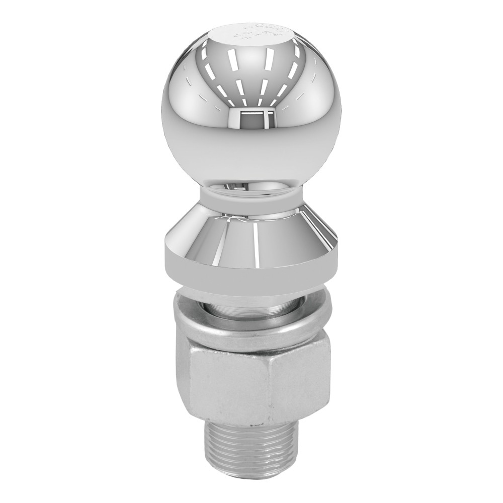 CURT 2-5/16 Inch Trailer Ball with Chrome Finish and 20000 LB GTW CURT 2-5/16 inch trailer ball with chrome finish, supporting up to 20000 lbs for heavy-duty towing.