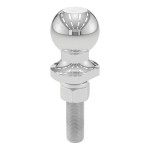 High-strength CURT 1-7/8 inch trailer ball with chrome finish and 2000 lbs capacity for towing