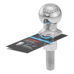 High-strength CURT 1-7/8 inch trailer ball with chrome finish and 2000 lbs capacity for towing