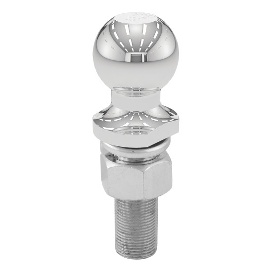 CURT 1-7/8 Inch Trailer Ball with Chrome Finish and Safety Features CURT 1-7/8" trailer ball featuring chrome finish and 3,500 lbs capacity for reliable towing.