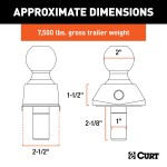 CURT RockerBall Trailer Ball with ShockDrop Technology CURT RockerBall trailer ball with ShockDrop technology for smoother towing and noise reduction