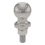 CURT 2 Inch Trailer Hitch Ball with 3,500 lbs Capacity CURT 2 inch trailer hitch ball, stainless steel, 3,500 lbs capacity, for towing various trailers