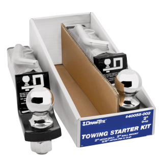 Draw-Tite Towing Starter Kit with Hitch Ball and Pin Draw-Tite starter kit includes a ball mount, hitch ball, pin and clip for 2 inch receiver
