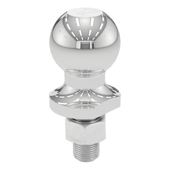 CURT 1-7/8 Inch Trailer Ball with 2000 lbs Towing Capacity CURT 1-7/8 inch trailer ball with chrome finish, 2000 lbs capacity, fine thread shank.