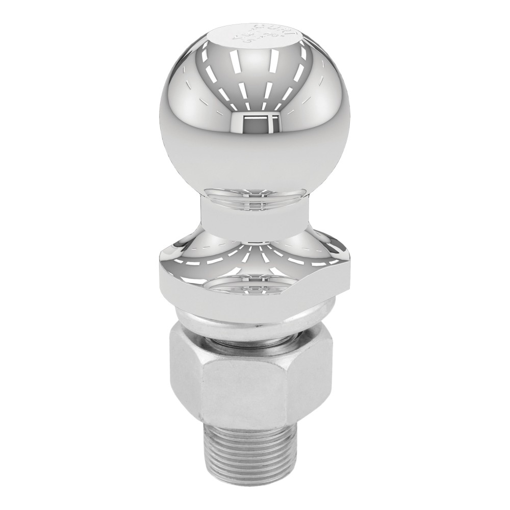CURT 1-7/8 inch Trailer Ball with Chrome Finish for Towing CURT 1-7/8 inch trailer ball with chrome finish and 3500 lbs capacity for safe towing