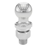 CURT 1-7/8 inch Trailer Ball with Chrome Finish for Towing CURT 1-7/8 inch trailer ball with chrome finish and 3500 lbs capacity for safe towing