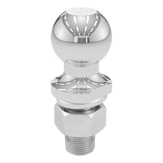 CURT 1-7/8 inch Trailer Ball with Chrome Finish for Towing CURT 1-7/8 inch trailer ball with chrome finish and 3500 lbs capacity for safe towing