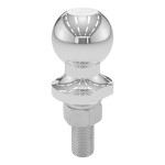 CURT 1-7/8 Inch Trailer Ball with Chrome Finish and Fine Threads CURT trailer ball, 1-7/8 inch size with chrome finish, high-strength steel for towing