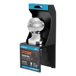 CURT 2 Inch Trailer Hitch Ball, 10,000 lbs Capacity, Chrome Finish CURT 2 inch trailer hitch ball with chrome finish and 10,000 lbs capacity for towing various trailers.