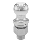 CURT 2 Inch Trailer Hitch Ball, 10,000 lbs Capacity, Chrome Finish CURT 2 inch trailer hitch ball with chrome finish and 10,000 lbs capacity for towing various trailers.