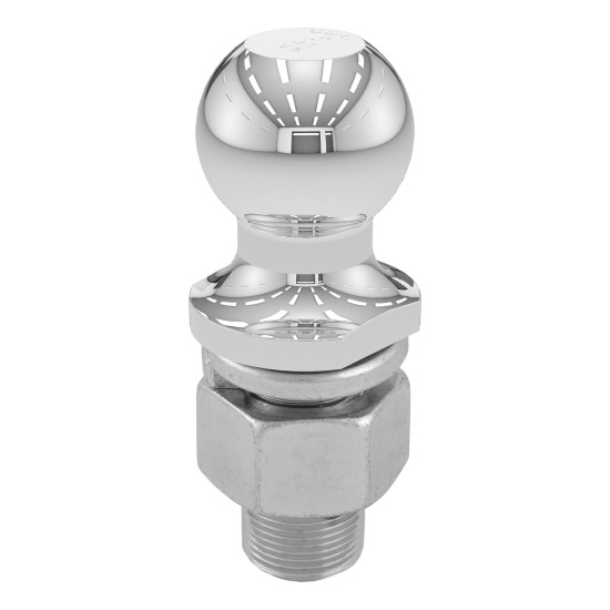 CURT 2 Inch Trailer Hitch Ball, 10,000 lbs Capacity, Chrome Finish CURT 2 inch trailer hitch ball with chrome finish and 10,000 lbs capacity for towing various trailers.