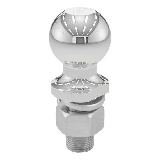 CURT 2-inch Trailer Ball with Chrome Finish for Safe Towing CURT 2-inch trailer ball, chrome finish, 7500 lbs GTW, Class 3 and 4 hitches