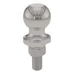CURT 1-7/8 inch Trailer Ball with Stainless Steel Finish CURT 1-7/8 inch trailer ball with steel construction and fine threads