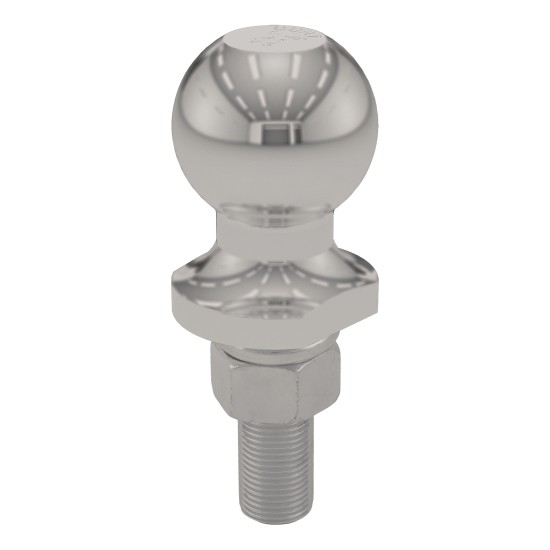 CURT 1-7/8 inch Trailer Ball with Stainless Steel Finish CURT 1-7/8 inch trailer ball with steel construction and fine threads