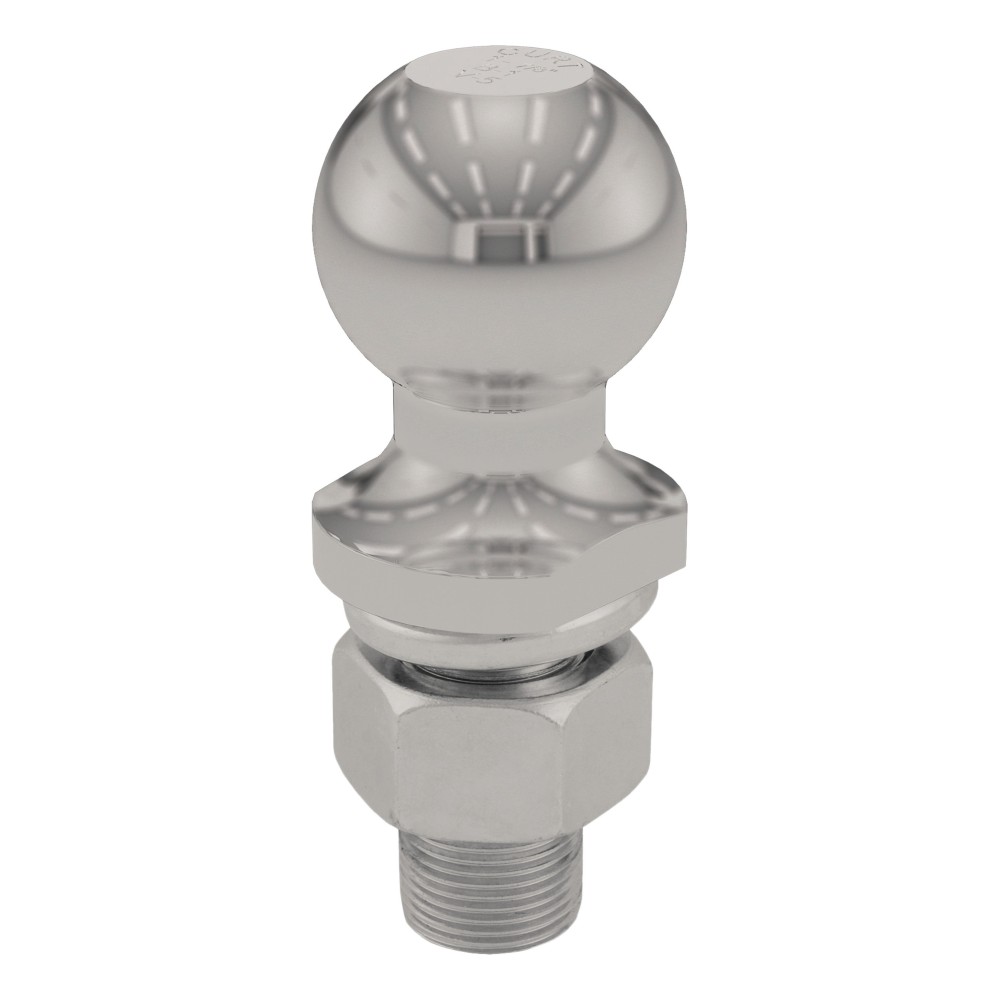 CURT 1-7/8" Trailer Ball with Stainless Steel Finish CURT 1-7/8 inch trailer ball, 3500 lbs capacity, stainless steel, rust-resistant