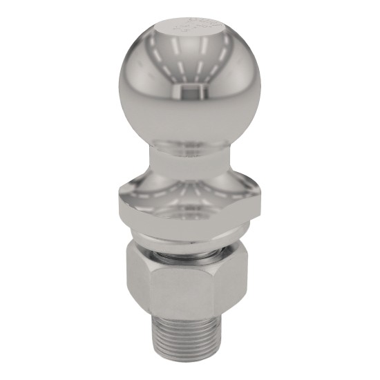 CURT 1-7/8" Trailer Ball with Stainless Steel Finish CURT 1-7/8 inch trailer ball, 3500 lbs capacity, stainless steel, rust-resistant
