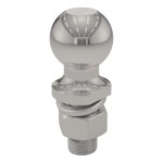 CURT 2 Inch Trailer Hitch Ball with 6000 lbs Capacity CURT 2 inch trailer hitch ball with stainless steel finish and 6000 lbs capacity