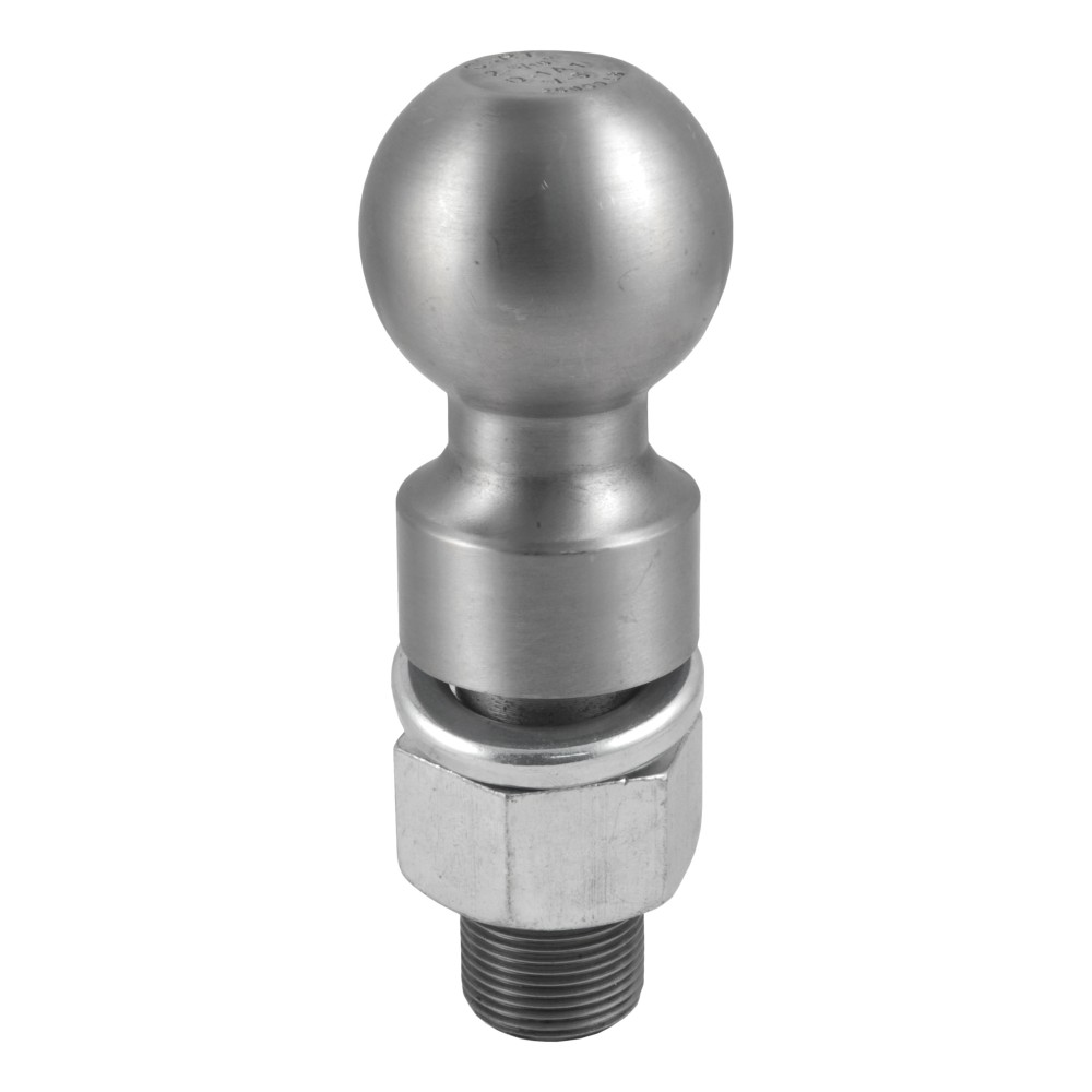CURT 2-5/16 inch trailer ball with raw steel finish, suitable for heavy-duty towing