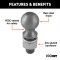 CURT 2-5/16 inch trailer ball with raw steel finish, suitable for heavy-duty towing