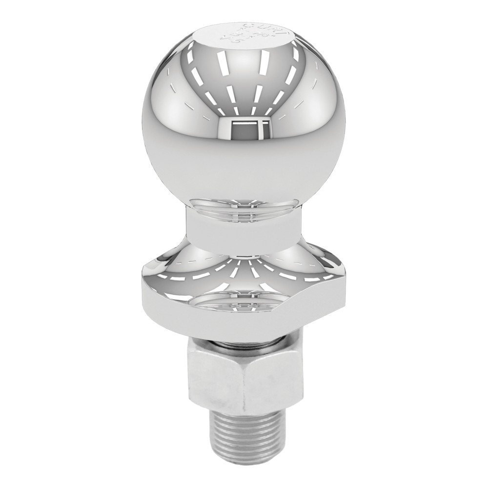 CURT ATV Tow Ball - 1-7/8 Inch, High-Strength Steel, Chrome Finish CURT ATV tow ball with chrome finish for four wheelers, UTVs, and lawn tractors, 1-7/8 inch size, suitable for 2,000 lbs GTW.
