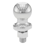 CURT ATV Tow Ball - 1-7/8 Inch, High-Strength Steel, Chrome Finish CURT ATV tow ball with chrome finish for four wheelers, UTVs, and lawn tractors, 1-7/8 inch size, suitable for 2,000 lbs GTW.
