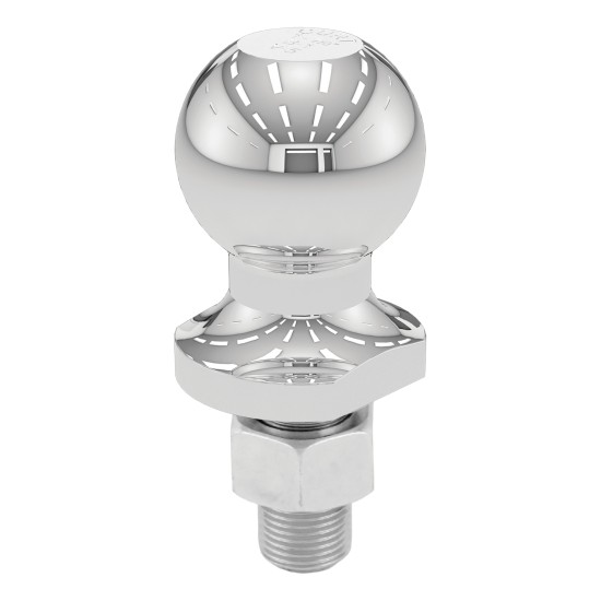 CURT ATV Tow Ball - 1-7/8 Inch, High-Strength Steel, Chrome Finish CURT ATV tow ball with chrome finish for four wheelers, UTVs, and lawn tractors, 1-7/8 inch size, suitable for 2,000 lbs GTW.