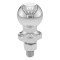 CURT ATV Tow Ball with Chrome Finish for 2 Inch Couplers CURT ATV tow ball on a lawn tractor, chrome finish, 2 inch trailer coupler.