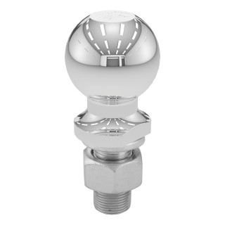 CURT 2-5/16 Inch Trailer Ball with 7500 lbs Capacity and Durable Chrome Finish CURT 2-5/16 inch trailer ball with chrome finish supporting up to 7500 lbs for heavy-duty towing.