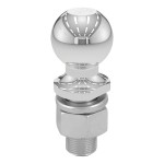 CURT chrome-finished 2-5/16-inch trailer ball for towing, rated for 15,000 lbs GTW.