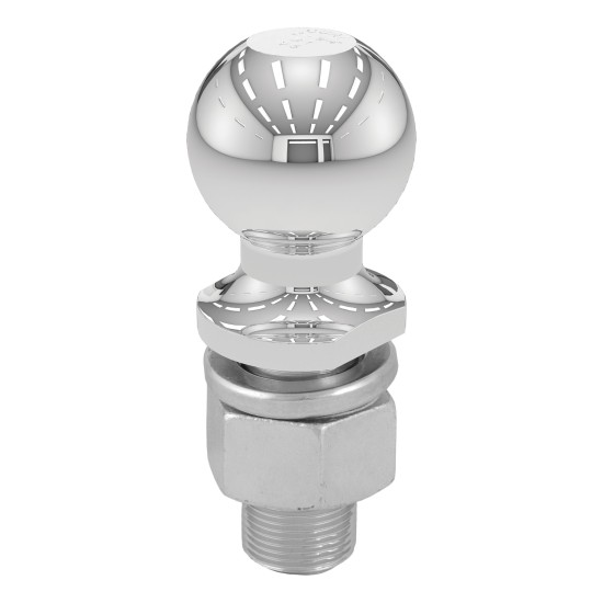 CURT chrome-finished 2-5/16-inch trailer ball for towing, rated for 15,000 lbs GTW.