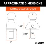 CURT RockerBall Trailer Ball with ShockDrop Technology CURT RockerBall trailer ball showing ShockDrop technology dampening jerking and noise for smoother towing