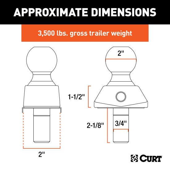CURT RockerBall Trailer Ball with ShockDrop Technology CURT RockerBall trailer ball showing ShockDrop technology dampening jerking and noise for smoother towing