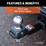 CURT RockerBall Trailer Ball with ShockDrop Technology CURT RockerBall trailer ball showing ShockDrop technology dampening jerking and noise for smoother towing