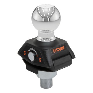 CURT RockerBall Trailer Ball with ShockDrop Technology CURT RockerBall cushion hitch ball, reducing jerking and noise at coupling point
