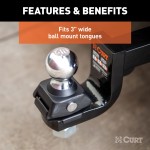 CURT RockerBall Trailer Ball with ShockDrop Technology for Smooth Towing CURT RockerBall trailer ball with ShockDrop technology for enhanced control and quiet towing