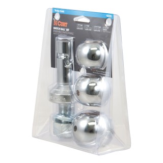 CURT Switch Ball trailer balls with interchangeable heads and J-groove design for various towing needs.