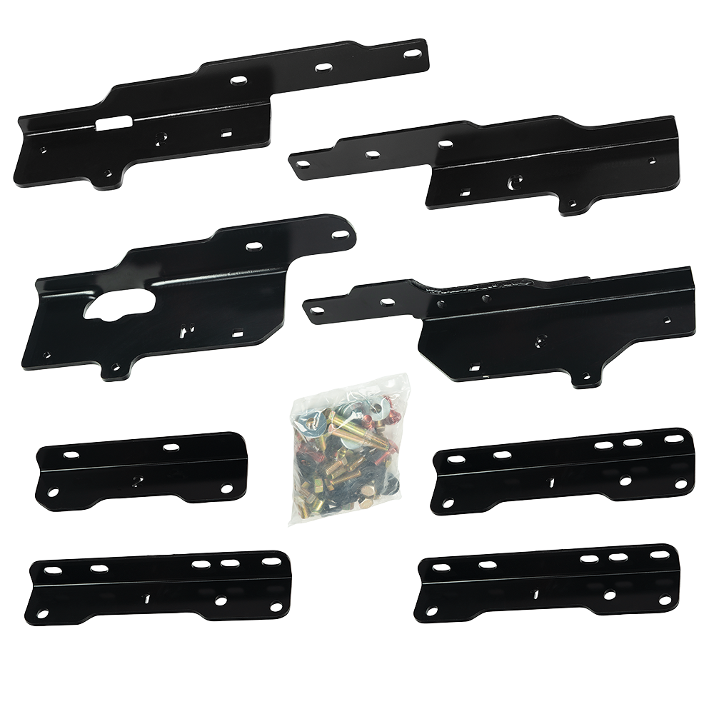Custom-Fit Under-Bed Mounting System with Black Finish Black under-bed mounting system for 9468 Hide-A-Goose with custom fit