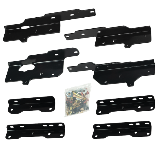 Custom-Fit Under-Bed Mounting System with Black Finish Black under-bed mounting system for 9468 Hide-A-Goose with custom fit