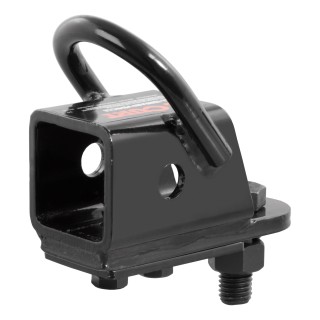 CURT ATV Towing Adapter with 2-inch Receiver and No-Swivel Design CURT ATV bolt-on adapter with 2-inch receiver and welded D-ring for towing