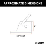 CURT ATV Towing Adapter with 2-inch Receiver and No-Swivel Design CURT ATV bolt-on adapter with 2-inch receiver and welded D-ring for towing