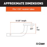 CURT Class 2 Ball Mounts for Reliable Light-Duty Towing CURT class 2 ball mounts for light-duty towing with 1-1/4 inch shanks