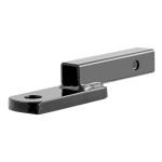 CURT Class 1 Ball Mount for Lightweight Towing Applications CURT class 1 ball mount with high-gloss black finish and 1-1/4" receiver.