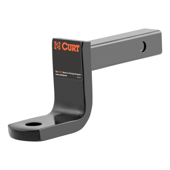 CURT class 1 ball mount for lightweight towing, black powder coat finish, fits 1-1/4 inch hitch receiver