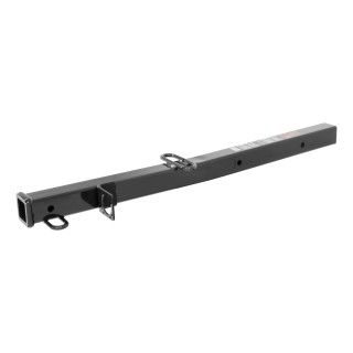 CURT 2-1/2 to 2 inch hitch adapter with safety features CURT hitch adapter converting 2-1/2 to 2 inches, with safety chain loops and electrical bracket