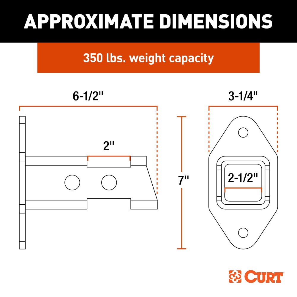 CURT hitch accessory wall mount for secure storage of towing tools