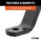 CURT Class 3 Ball Mount with 2" Receiver and Durable Finish CURT Class 3 ball mount for 2 inch hitch, durable black finish, towing