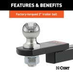 CURT Class 2 Towing Starter Kit - Ball Mount and Hitch Pin CURT towing starter kit with class 2 ball mount and hitch pin for secure and easy trailer hitch setup.