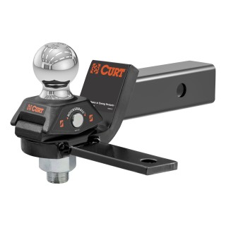 CURT RockerBall Cushion Hitch with ShockDrop Technology CURT RockerBall cushion hitch absorbing jerking with ShockDrop technology